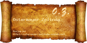 Ostermayer Zelinda névjegykártya